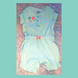 Baby girl aqua romper